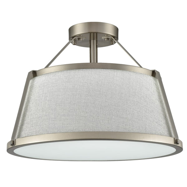Drum Chandelier Ceiling Light Fixture Brushed Nickle Dimmable LED Light
